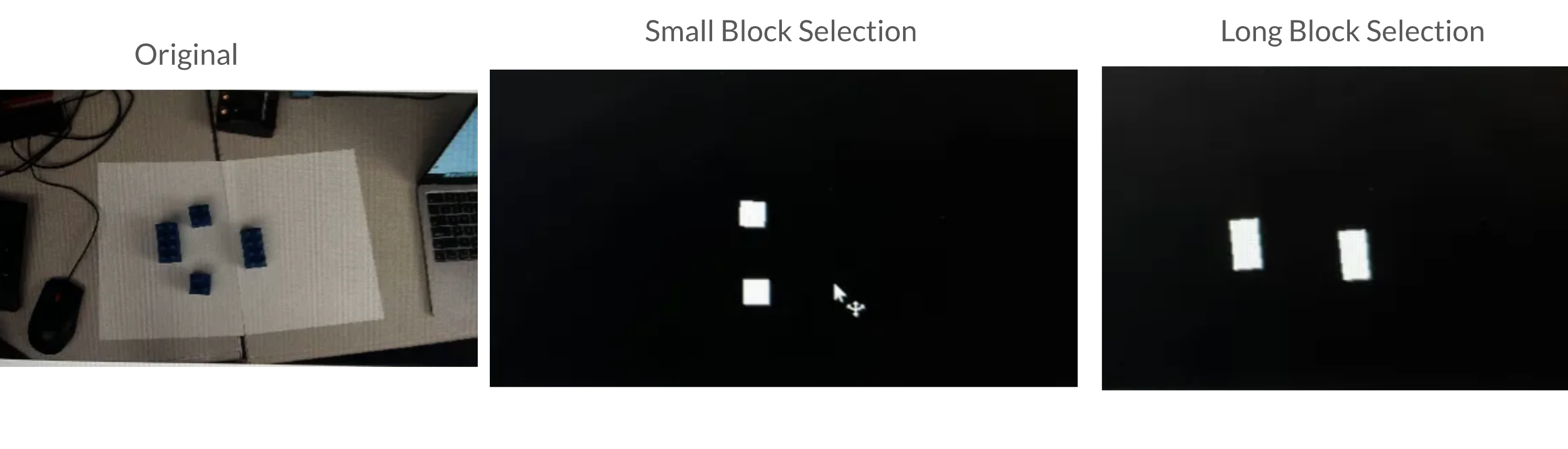 Small and long block detection results